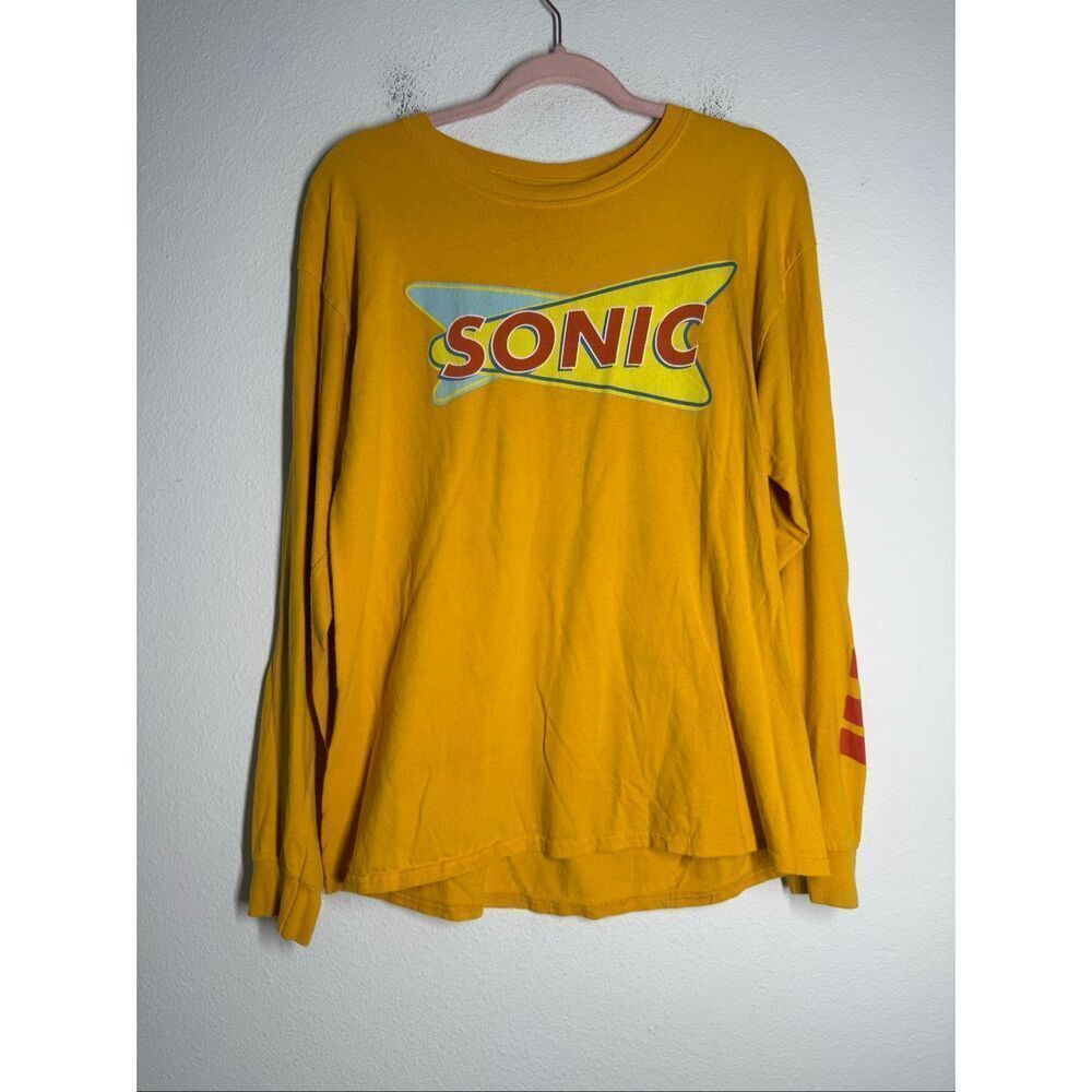 Sonic Long Sleeve Shirt America's Drive-In Fast Food Hamburgers Employee Sz M